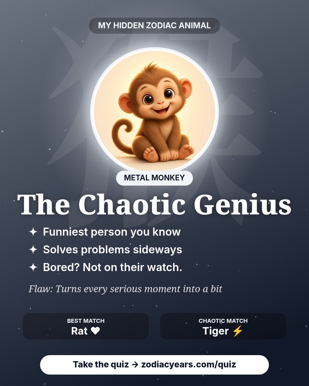 The Chaotic Genius result card